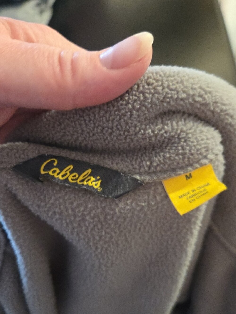 Cabela's Women's Medium Taupe Full-Zip Teddy Fleece Jacket - Picture 4 of 5